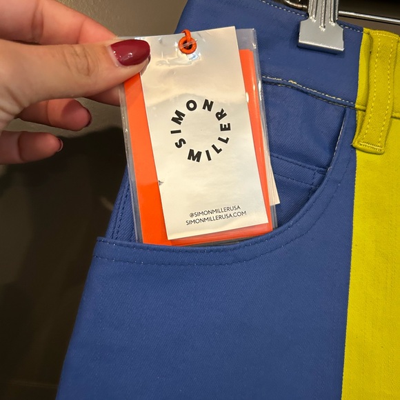 Long Colorblock Denim Slit Skirt - Simon Miller Simi Skirt Fred Segal - Picture 5 of 9